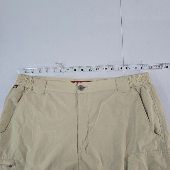Simms Fishing Products Men’s Cargo Shorts Tan Nylon Blend Outdoor Utility L 5978 - Picture 5 of 13